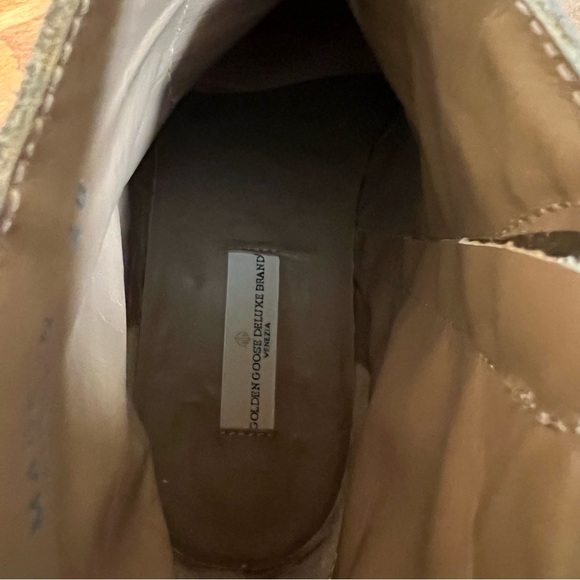 Golden Goose Young Boots in Tobacco Suede- Ice Leopard, Size 40 - Picture 6 of 12